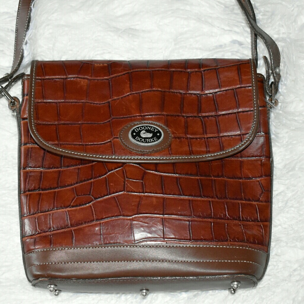 Dooney & Bourke Leather Bayou Collection Croco embossed purse